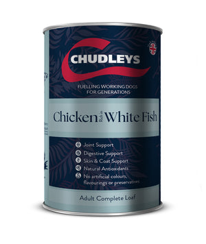 Chudleys Complete Wet Adult Working Dog Chicken rich in White Fish