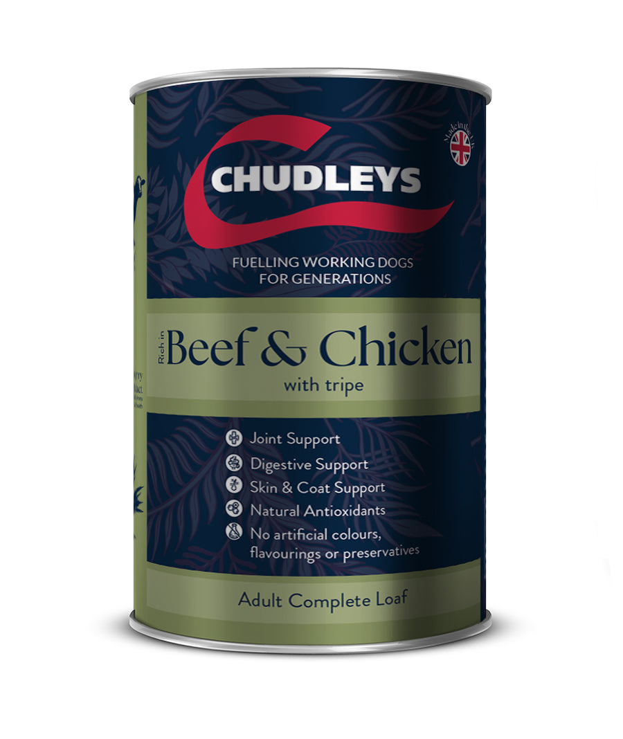 Chudleys Complete Wet Adult Working Dog Rich in Beef & Chicken with Tripe