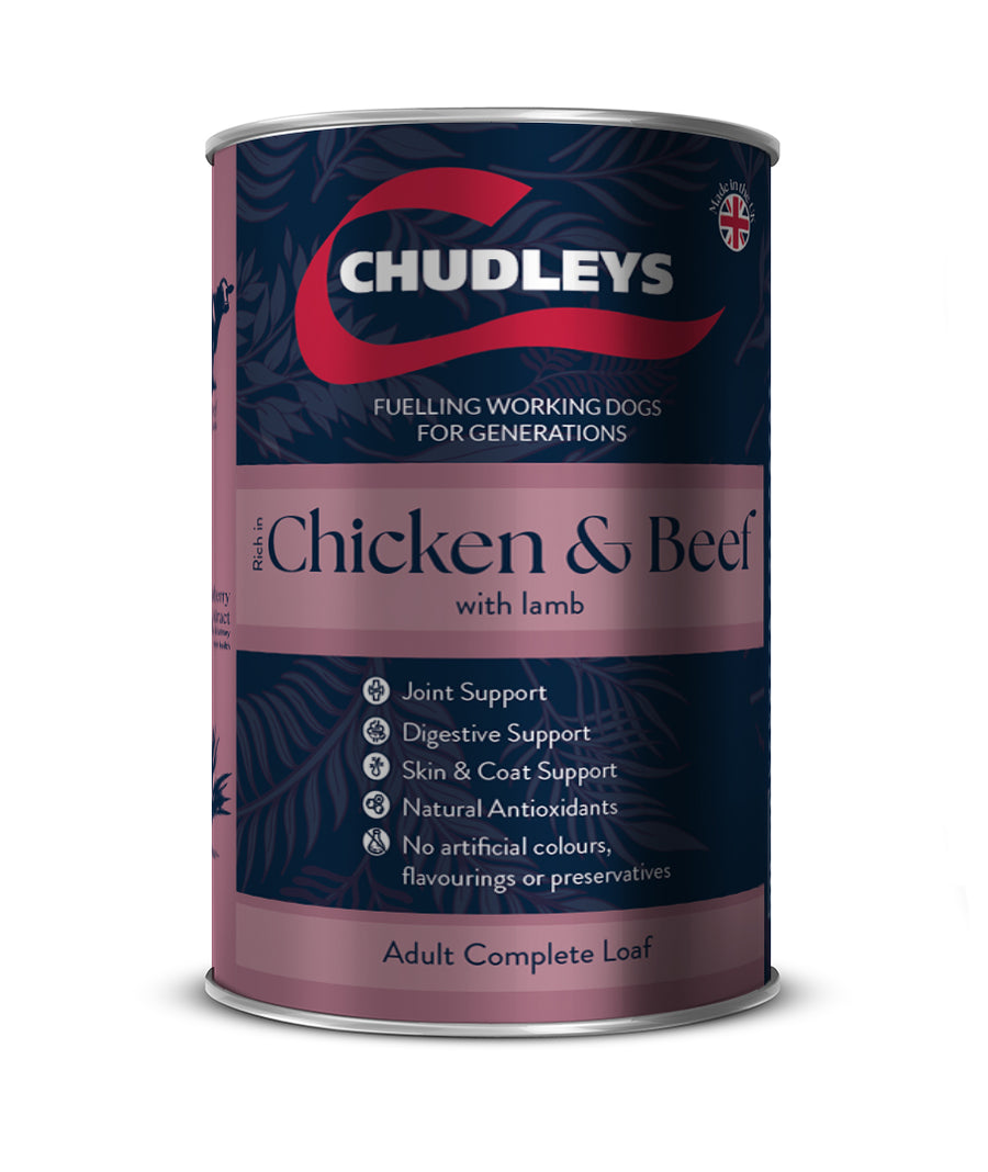 Chudleys Complete Wet Adult Working Dog Rich in Chicken & Beef with Lamb